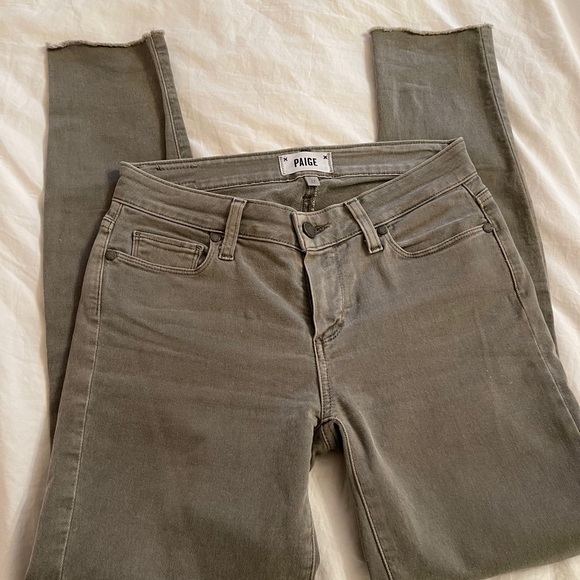PAIGE Pants - Paige Verdugo Ankle army green jeans 27